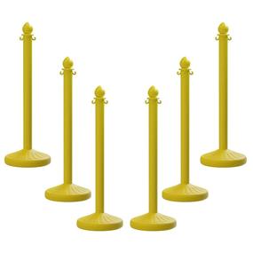 img 4 attached to Trafford Industrial Plastic Stanchion Yellow 2