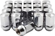 set of 20 14x1.5 lug nuts, 🔩 compatible with dodge, jeep, ram (06509422aa 611-330), chrome finish logo