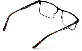 img 1 attached to 👓 Enhanced Vision: Men's Premium Large Metal Reader - Rectangle Stainless Steel Reading Glasses