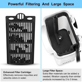 img 2 attached to DaToo Aquarium Power Filter: Ultra Silent 🐠 3W Fish Tank Filter with 1 Year Warranty