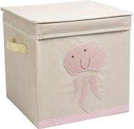🦑 yueyue foldable animal cube toy storage bins for kids - 12.5 inch (jellyfish-white): bins, cubes, boxes, and organizers for kids & nursery logo