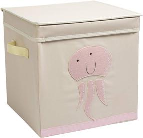 img 4 attached to 🦑 YueYue Foldable Animal Cube Toy Storage Bins for Kids - 12.5 inch (Jellyfish-White): Bins, Cubes, Boxes, and Organizers for Kids & Nursery