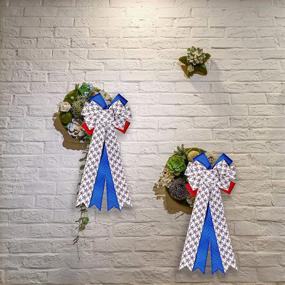 img 1 attached to Patriotic Memorial Independence Outdoor Decorations Seasonal Decor for Bows & Ribbons