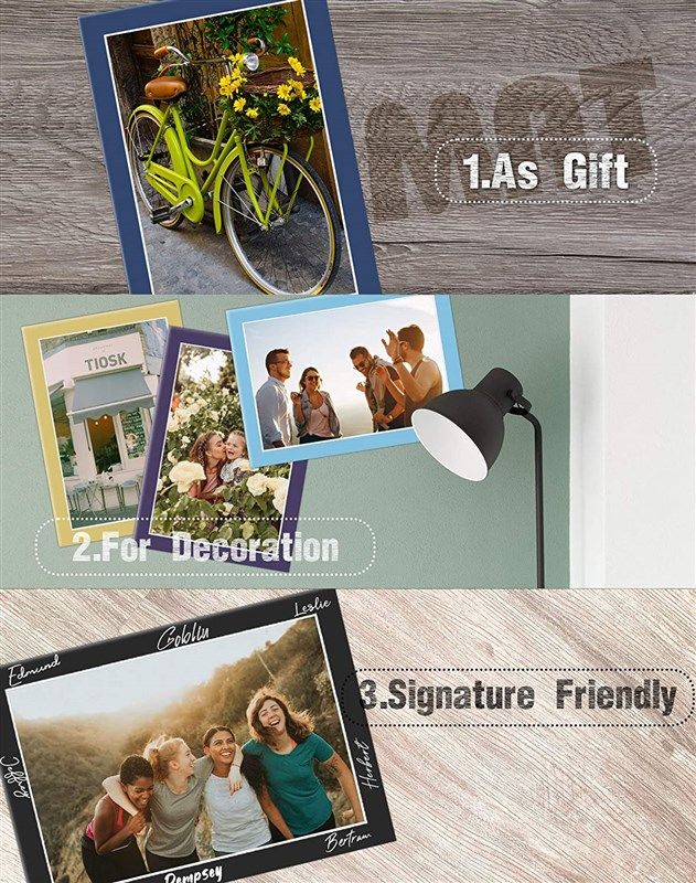Golden State Art, Acid Free Pack of 25 Mix 5x7 Photo Mats Mattes Matting  with White Core Bevel Cut for 4x6 Pictures in Premier