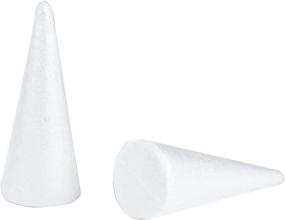 img 1 attached to 🌲 Crafting Delight: 12-Pack Foam Tree Cones, White Polystyrene Art Supplies (2.87 x 7.25 In) for Perfect DIY Projects