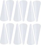 🌲 crafting delight: 12-pack foam tree cones, white polystyrene art supplies (2.87 x 7.25 in) for perfect diy projects logo