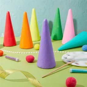 img 3 attached to 🌲 Crafting Delight: 12-Pack Foam Tree Cones, White Polystyrene Art Supplies (2.87 x 7.25 In) for Perfect DIY Projects