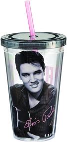 img 2 attached to 🎸 Vintage Elvis Presley 18 Oz. Acrylic Travel Cup for Rock 'n' Roll Fans