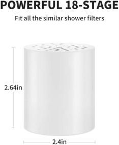 img 2 attached to 💧 SITAFL 18 Stage 2 Set Shower Replacement Filter Cartridge – Ultimate Shower Filter: Reduce Fluoride Chloramine, Remove Chlorine and Sediments, Universal Compatibility