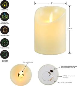 img 1 attached to Lumabase Battery Operated LED Votives: Cream, Set of 6 with Moving Flame - Product Code 23006