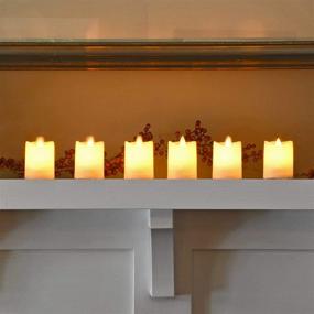 img 2 attached to Lumabase Battery Operated LED Votives: Cream, Set of 6 with Moving Flame - Product Code 23006