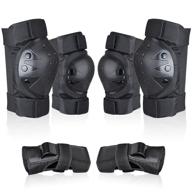 🛡️ premium knee elbow pads and wrist guards set for adult/youth | ultimate protection gear for roller skating, skateboarding, scooter, rollerblading, snowboarding | men women logo