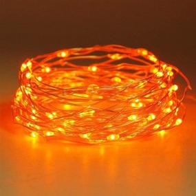 img 3 attached to 🎃 Twinkle Star Halloween Fairy Lights: Battery Operated, 33ft 100 LED String Lights with Remote Control Timer - 8 Modes Firefly Christmas Lights for Garden Party Indoor Decor, Orange