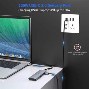 img 1 attached to WIMUUE 7-in-1 USB C Hub for MacBook Pro/Air - Multiport Dock with 100W Power Delivery, 4K HDMI, SD/Micro SD Card Reader, 2 x USB 3.0 Ports