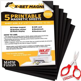 img 4 attached to Flexible Magnetic Sheets - 5 Pieces of Printable Magnet Paper - Ideal for 🧲 Photo Magnets & DIY Crafts - 8.5” x 11” Size - Non-Adhesive & Matte Finish