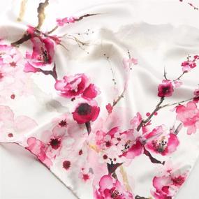 img 3 attached to 🌺 Floral Print Mulberry Scarf: Women's Accessories in Scarves & Wraps for Women