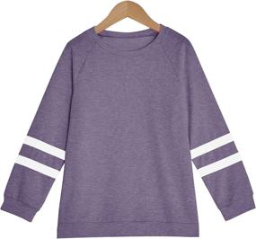 img 2 attached to Apbondy Crewneck Sweatshirts Striped Pullover Outdoor Recreation in Climbing