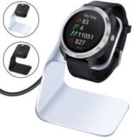 ⌚ premium silver charger dock for garmin vivoactive & fenix smartwatches logo
