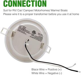 img 1 attached to 🚐 Homdec 6-Pack 12V светодиодный светильник Puck Light, встроенный светильник RV Dome Light диаметром 4,5 дюйма, 4Вт, 280 люмен, 4000K свет белого цвета, 12V светодиодный светильник для салона RV, кемпера, лодки, дома на колесах