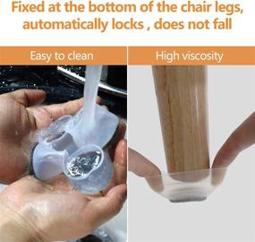 img 1 attached to 🪑 Premium Silicone Chair Leg Floor Protectors: Fits 1.2"-1.8" Round Furniture Table Feet, Slip-Resistant Bottom Chair Pads, Furniture Silicon Protection Cover for Chair Legs