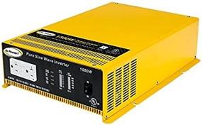 img 3 attached to 🔌 Power Up Anywhere with the Go Power! GP-SW1500-12 1500-Watt Pure Sine Wave Inverter in Vibrant Yellow