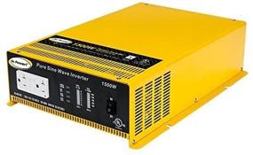 img 4 attached to 🔌 Power Up Anywhere with the Go Power! GP-SW1500-12 1500-Watt Pure Sine Wave Inverter in Vibrant Yellow