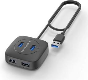 img 4 attached to SNANSHI USB Hub 3.0, 4-Port Data USB Hub with 1.5 ft Extended Cable - High-Speed Compatibility for MacBook, Mac Pro, Mac Mini, iMac, Surface Pro, XPS, PC, Flash Drives