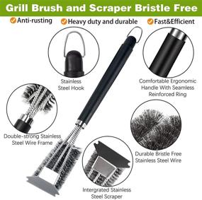 img 3 attached to Grill Brush Scraper Bristle Free Kitchen & Dining