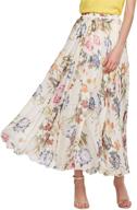 🌸 chartou women's elegant boho floral chiffon maxi skirt dress: perfect for stylish summer events logo