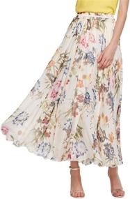 img 3 attached to 🌸 CHARTOU Women's Elegant Boho Floral Chiffon Maxi Skirt Dress: Perfect for Stylish Summer Events