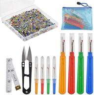 🧵 complete sewing kit: yanshon 500 pcs sewing pins + 8 pcs seam rippers + 1 pcs trimming scissor + 1 pcs soft tape measure with bonus carry case and multicolor glass ball head pins logo