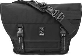 img 3 attached to 13 Inch Laptop Satchel - Chrome Industries Mini Metro Messenger Bag with Signature Belt Buckle Closure, 20.5 Liter Capacity