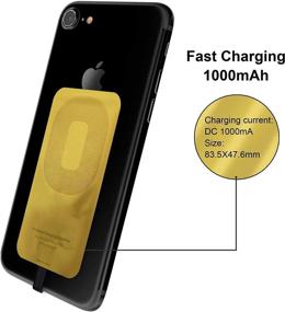 img 1 attached to 📱 2-Pack QI Receiver Wireless Charging Receiver for iPhone 7/7 Plus/6/6 Plus/6s/6s Plus/5/5s/5c/SE - Ultra-Slim iPhone Wireless Receiver - 5W 1000mAh QI Charging Receiver for iPhone (Set of 2)