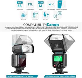 img 2 attached to 📸 Neewer NW645-C TTL Slave GN58 Camera Flash Speedlite, HSS 1/8000s LCD Display for Canon DSLR 800D/750D/700D/650D/600D/7D2/7D/6D2/6D/5D4/5D3/5D2/5DS/1D4/1D3/100D/80D/70D/60D Cameras