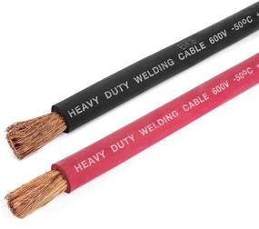 img 3 attached to 🔌 EWCS 4 Gauge Premium Extra Flexible Welding Cable - 600 Volt, 20 Feet - Black+Red