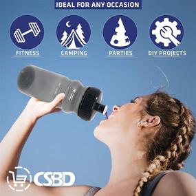 img 2 attached to 🚰 CSBD Bulk 20 oz Sports Water Bottles - BPA Free, PET Plastic, Made in USA, 10 Pack