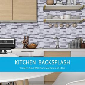 img 2 attached to Vamos Tile 12x12 Premium Peel and Stick Backsplash Tiles, Kitchen Backsplash Bathroom Wall Tile - 10 Sheets