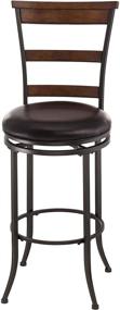 img 3 attached to 🪑 Hillsdale Furniture Cameron Swivel Ladder Back Bar Stool in Elegant Chestnut Brown - Add Style and Functionality to Your Bar Space!