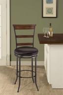 🪑 hillsdale furniture cameron swivel ladder back bar stool in elegant chestnut brown - add style and functionality to your bar space! logo