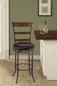 img 4 attached to 🪑 Hillsdale Furniture Cameron Swivel Ladder Back Bar Stool in Elegant Chestnut Brown - Add Style and Functionality to Your Bar Space!