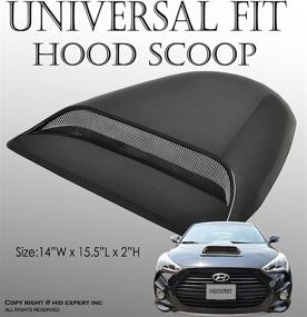 img 2 attached to 🚗 Enhanced Aero Dynamic Speed Racer Black Hood Scoop - Waterproof Flow with 3M Tape, No Drill Installation - Universally Fit for All Vehicle Types