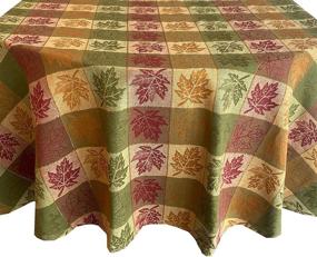 img 4 attached to Lintex Changing Jacquard Thanksgiving Tablecloth