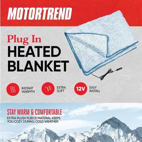 img 3 attached to 🚗 Motor Trend 12V Heated Car Blanket - Full-Size Electric Blanket with Fast Warming, Cozy Fleece Material, Measures 58"x 42" - Perfect Car Blanket for Cold Weather