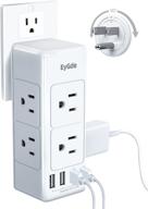 white multi plug outlet extender with 3-sided wall outlets, rotating plug and 4 usb ports, surge protector power strip (1700j) for travel, office - enhanced seo логотип