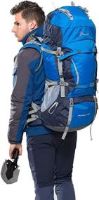 img 3 attached to Premium MOUNTAINTOP 70L/75L Internal Frame Hiking Backpack: Designed for Maximum Comfort and Protection, Comes with Rain Cover - Ideal for Men and Women