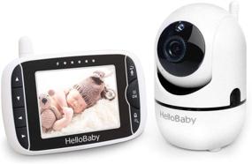 img 4 attached to 👶 Remote Pan-Tilt-Zoom Baby Monitor with 3.2'' LCD Screen, Infrared Night Vision - White/Black
