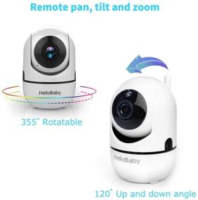 img 2 attached to 👶 Remote Pan-Tilt-Zoom Baby Monitor with 3.2'' LCD Screen, Infrared Night Vision - White/Black