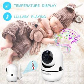 img 1 attached to 👶 Remote Pan-Tilt-Zoom Baby Monitor with 3.2'' LCD Screen, Infrared Night Vision - White/Black
