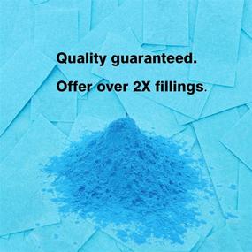 img 1 attached to HICONFETTI 100% Biodegradable Gender Reveal Baby Shower Confetti Powder Cannon 4-Pack - Tissue Safe Smoke (4 Blue)