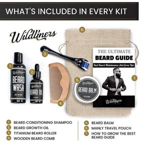 img 3 attached to 🚀 Optimized Beard Growth Kit - Premium Beard Grooming Set for Men with Titanium Microneedle Beard Roller, All-Natural Beard Oil, Wash, Balm for Hair Growth & Wooden Comb, Growth Guide, Travel Pouch - Ideal Gifts for Men